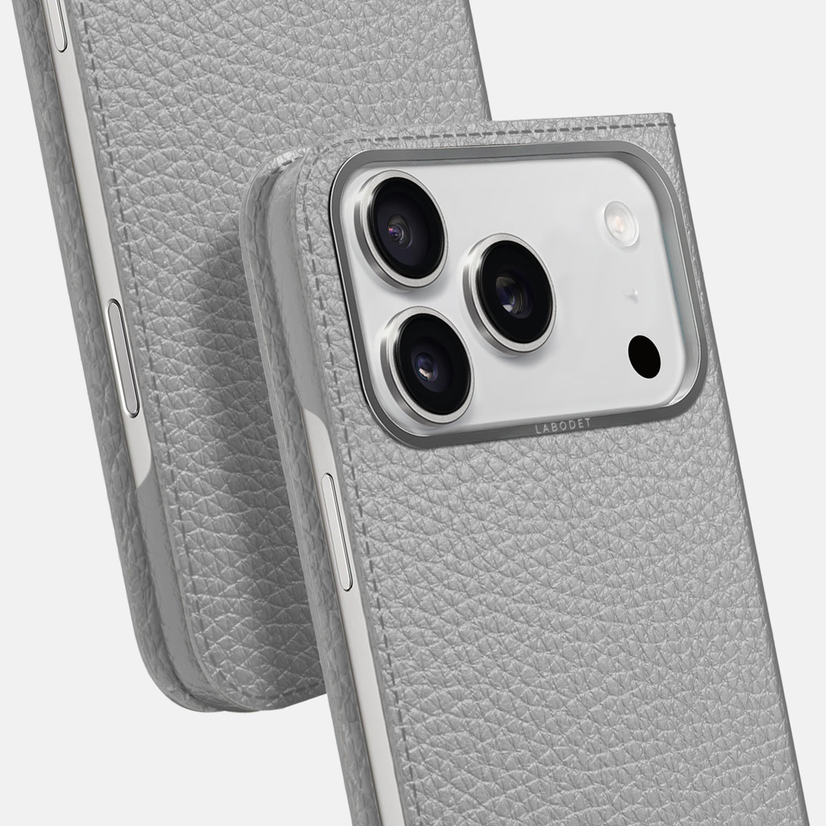 Folio Case For iPhone 17 Pro In Calf -5 | Nuage-Steel
