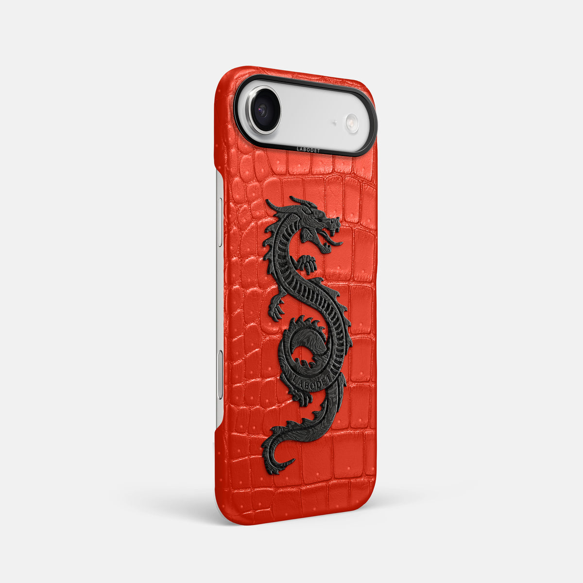 Classic Case With Carbon Dragon For iPhone 17 Air In Porosus Crocodile -2 | Rust-Black
