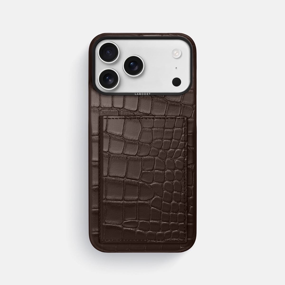 Bi-Fold Case For iPhone 18 Pro Max In Alligator -1 | Dark-Brown-Black