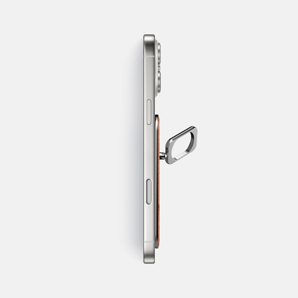 MagSafe Ring For iPhone 18 Pro Max In Ostrich -3 | Orange-Steel