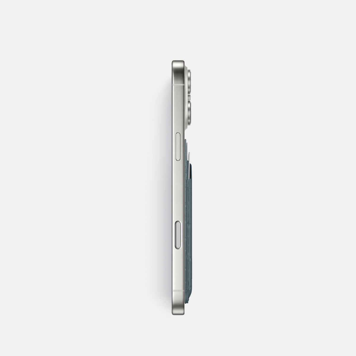 MagSafe Wallet For iPhone 17 Pro In Porosus Crocodile -3 | Denim