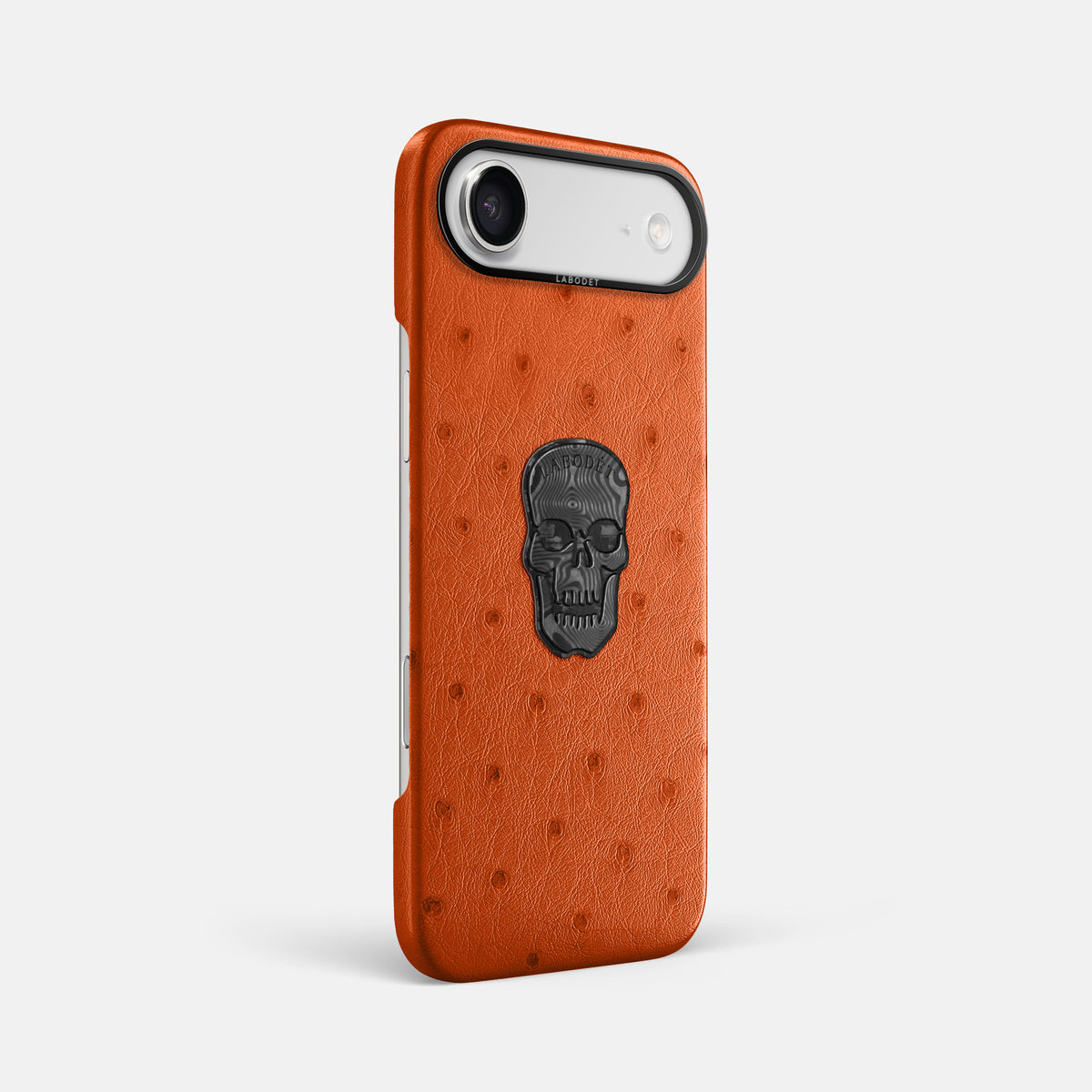 Classic Case With Carbon Dragon For iPhone 17 Air In Ostrich -2 | Orange-Black