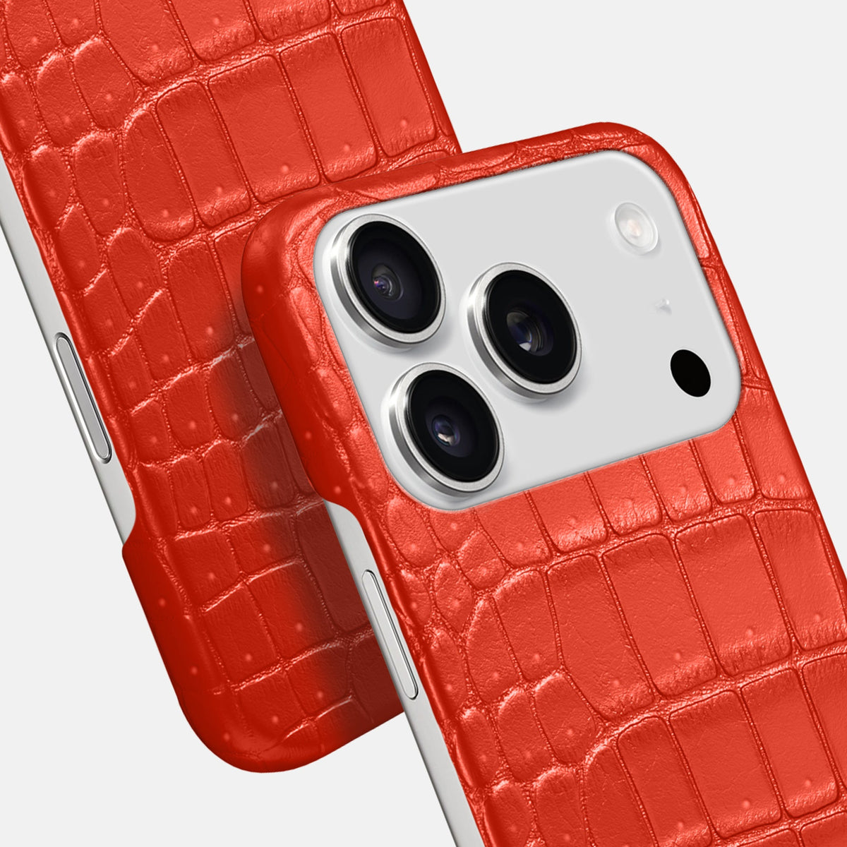 Slim Case For iPhone 18 Pro Max In Porosus Crocodile -6 | Rust