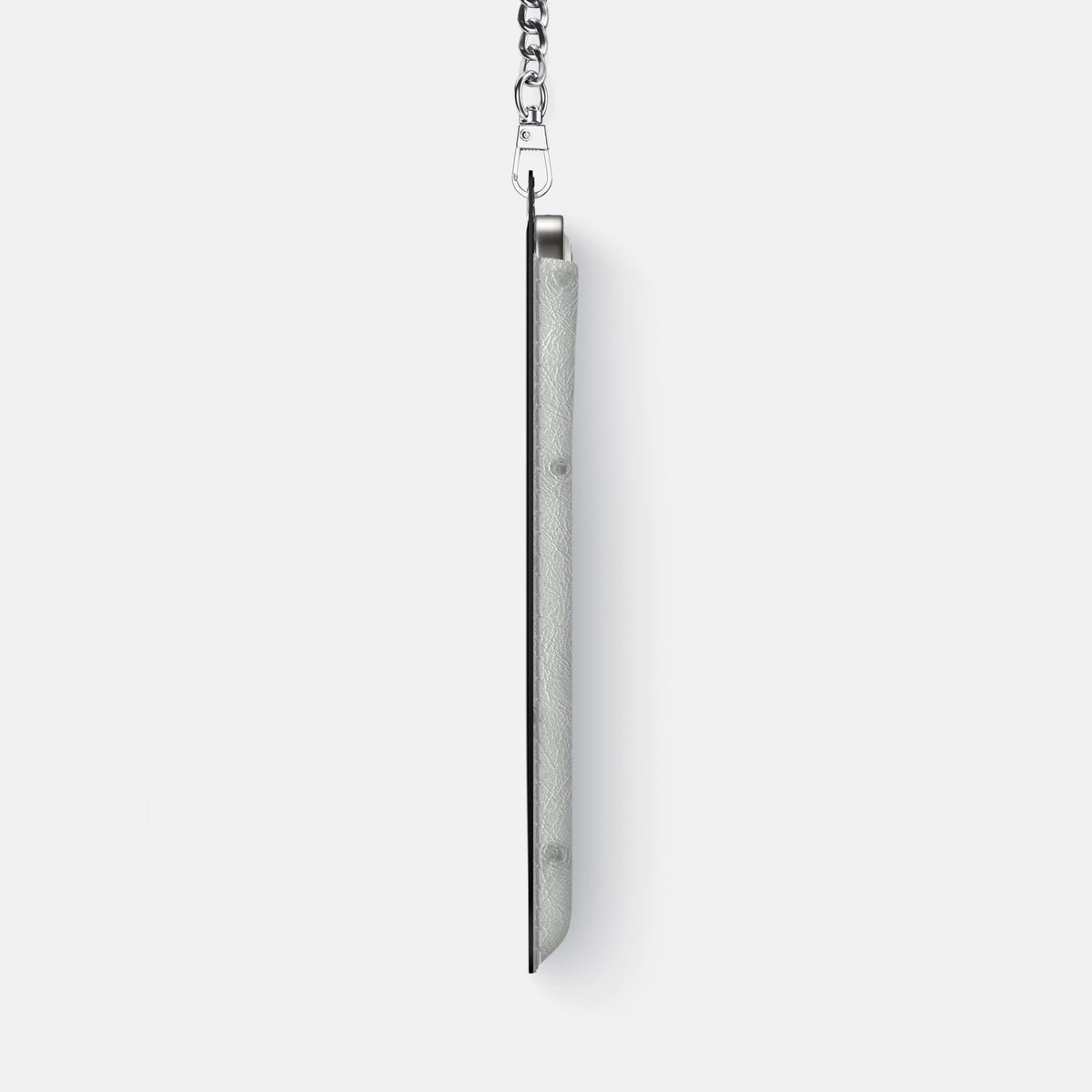 Crossbody Bag For iPhone 17 Air In Ostrich -4 | White-Steel