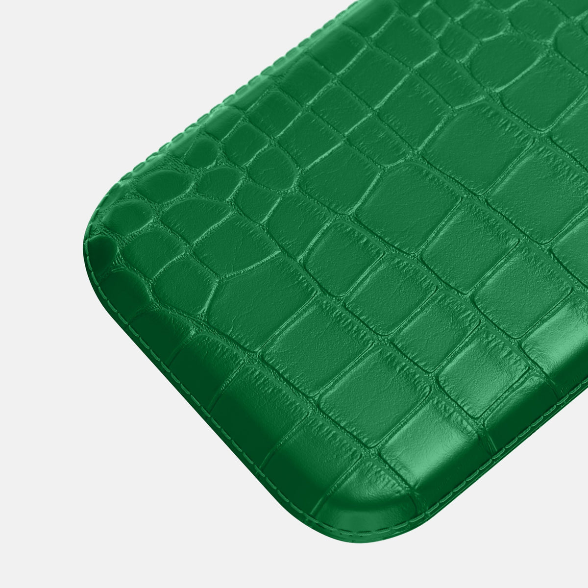 Pouch Case For iPhone 18 Pro In Alligator -3 | Forest-Green