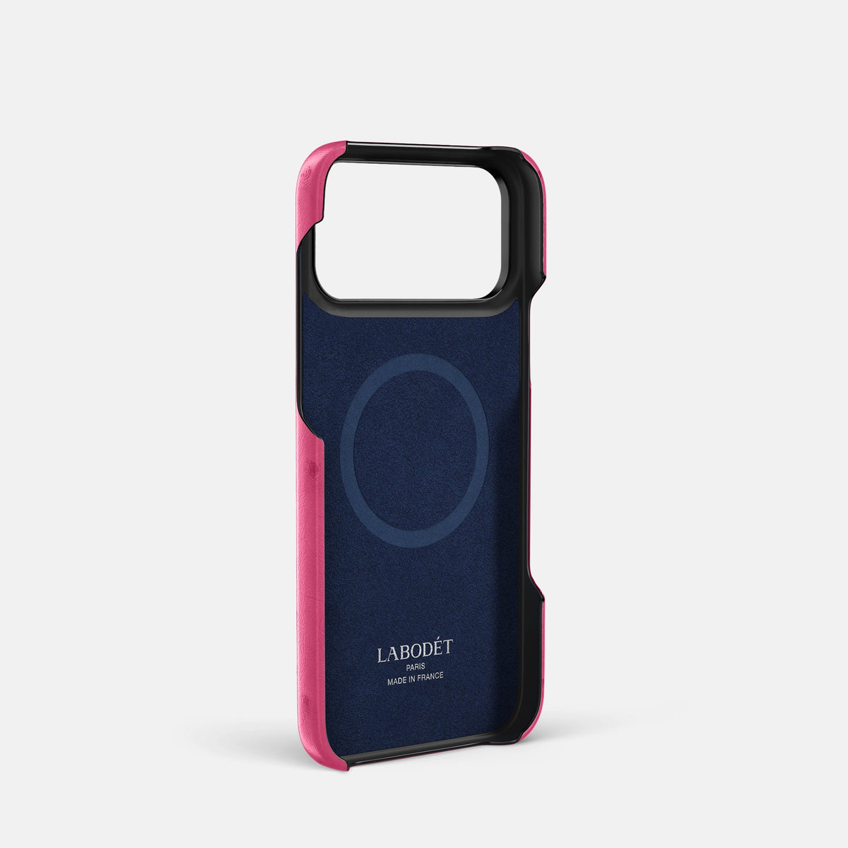 Classic Case With Carbon Dragon For iPhone 18 Pro In Ostrich -4 | Pink-Black