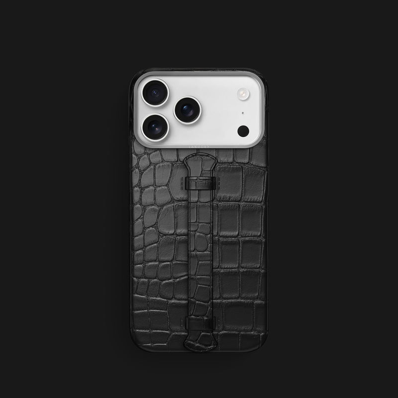 Center Handle Edition Black For iPhone 17 Pro In Alligator -1 | Edition-Black-Steel