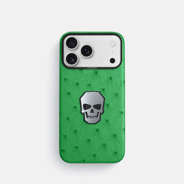 Classic Case With Titanium Skull For iPhone 17 Pro In Ostrich