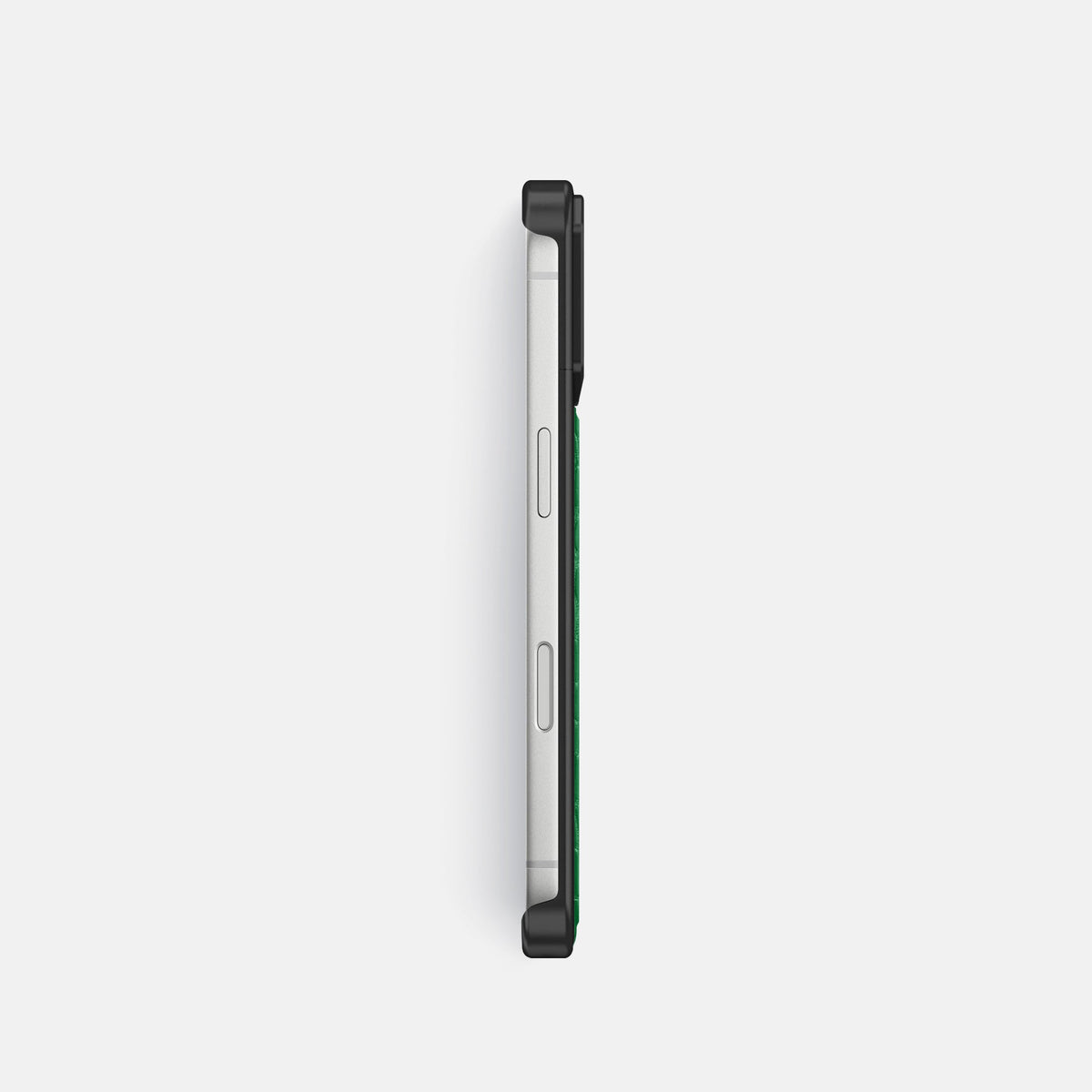 Metal Case For iPhone 18 Pro In Alligator -3 | Forest-Green-Black