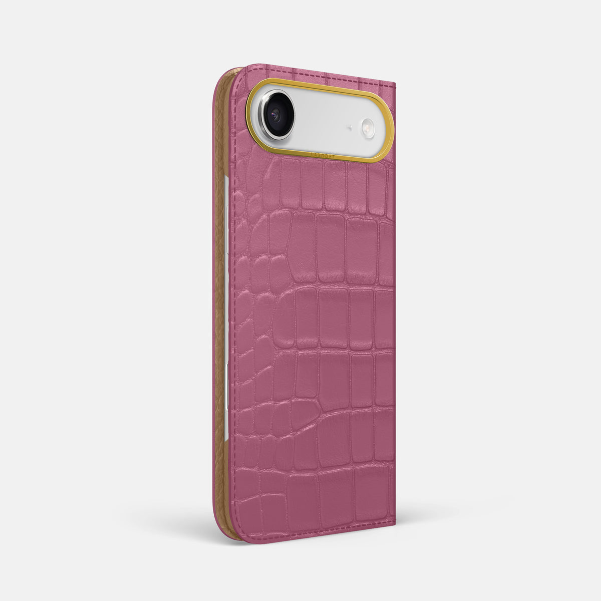 Folio Case For iPhone 17 Air In Alligator -1 | Pink-Lagoon-Gold