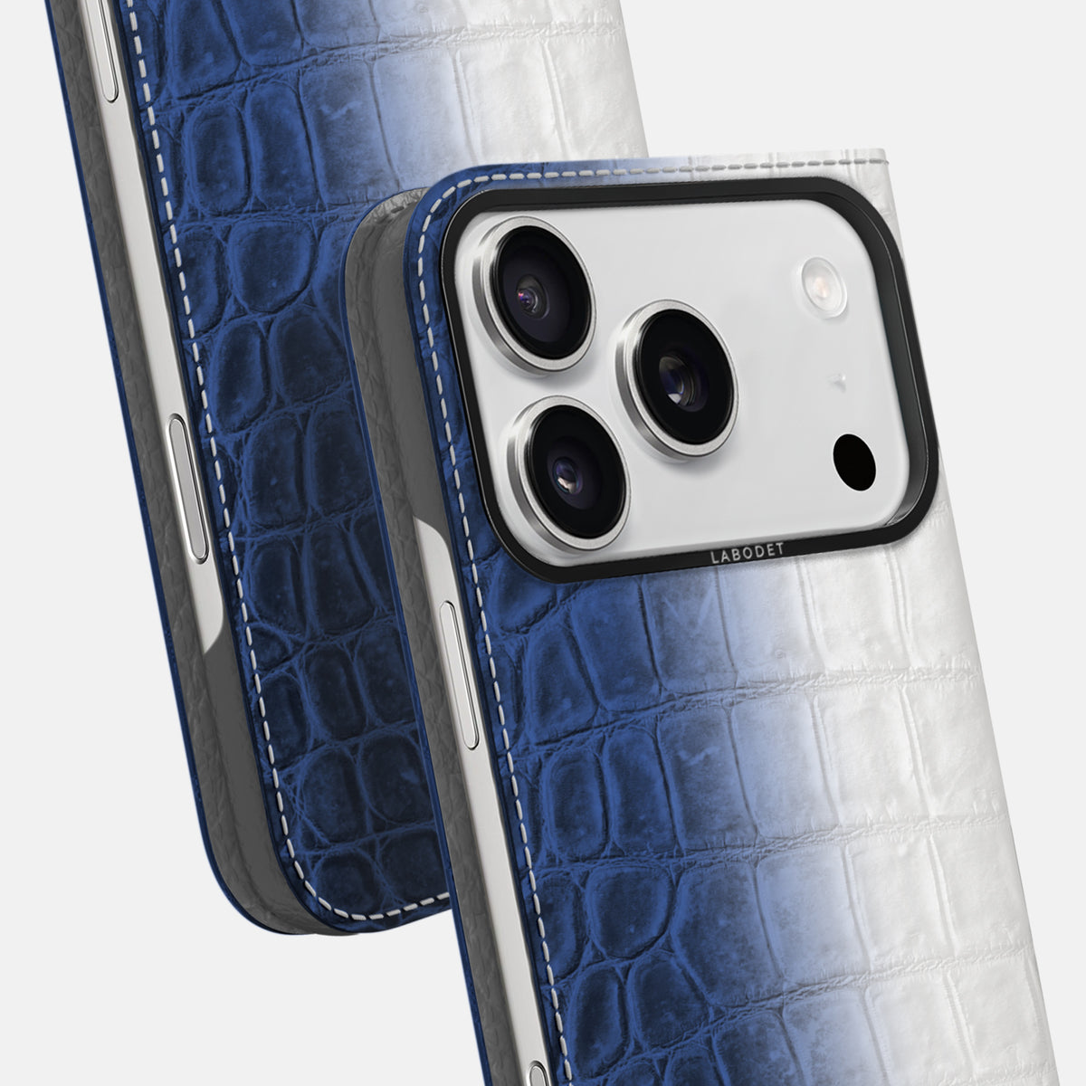 Folio Case For iPhone 17 Pro Max In Himalayan Crocodile -5 | Navy-Blue-Black