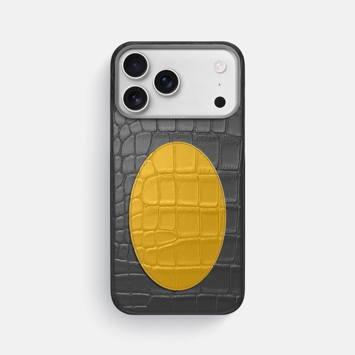 Classic Case With Oval For iPhone 18 Pro Max In Alligator -1 | Grey-Steel
