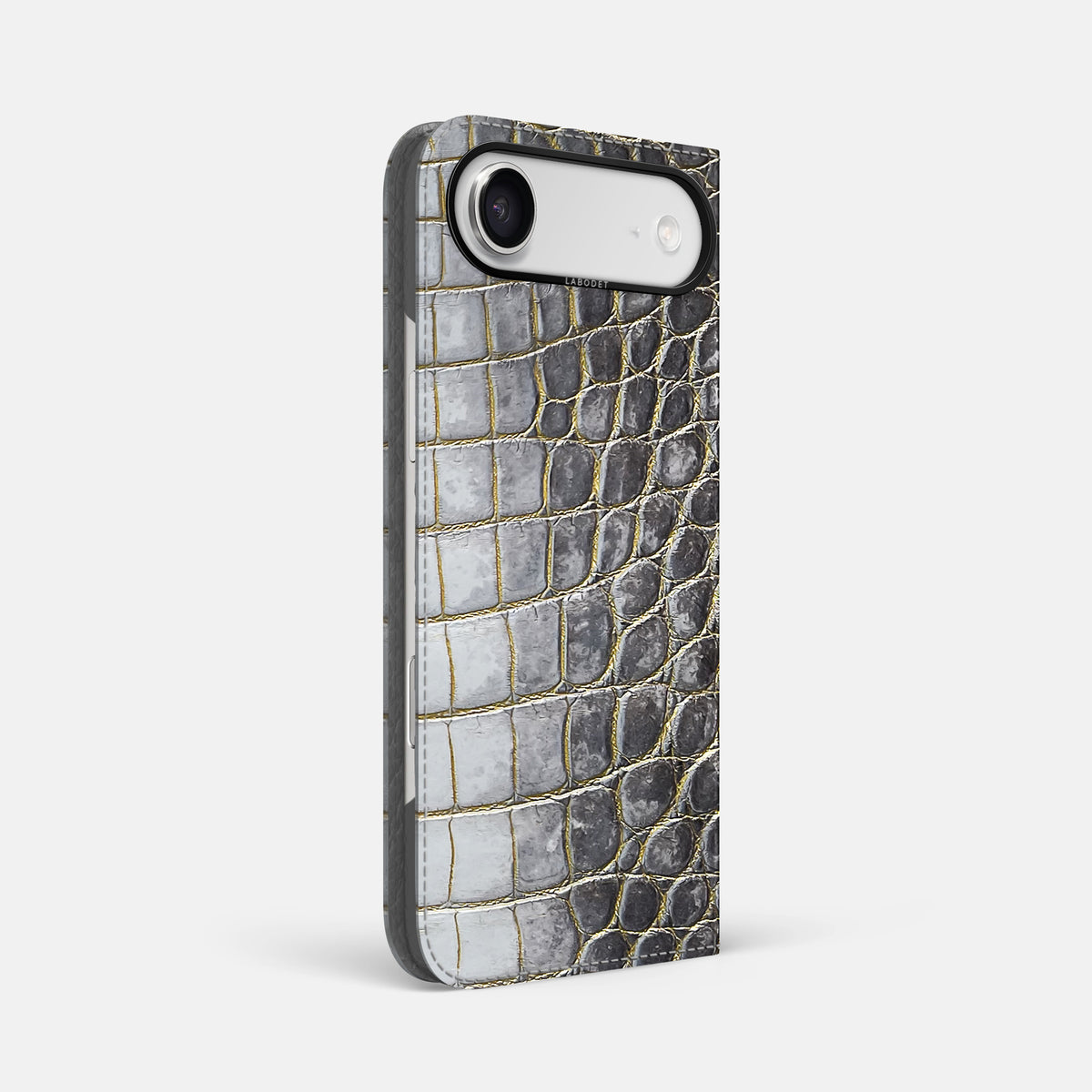 Folio Case For iPhone 17 Air In Himalayan Crocodile -1 | Gold-Black