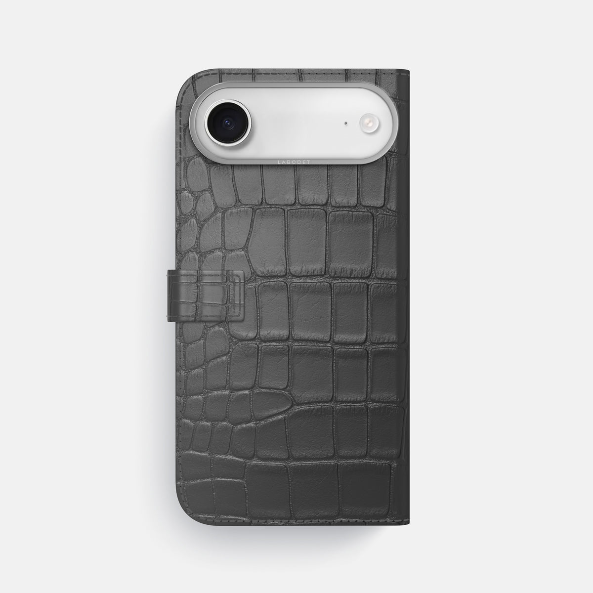 Folio Case with Clasp For iPhone 17 Air In Alligator -3 | Grey-Steel