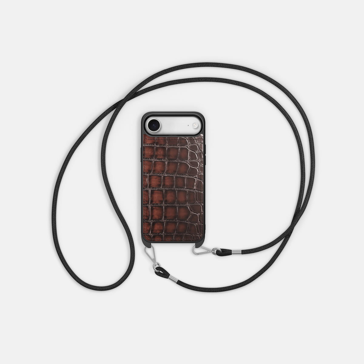 Crossbody Sport Case For iPhone 17 Air In Patina Alligator -5 | Havana-Brown