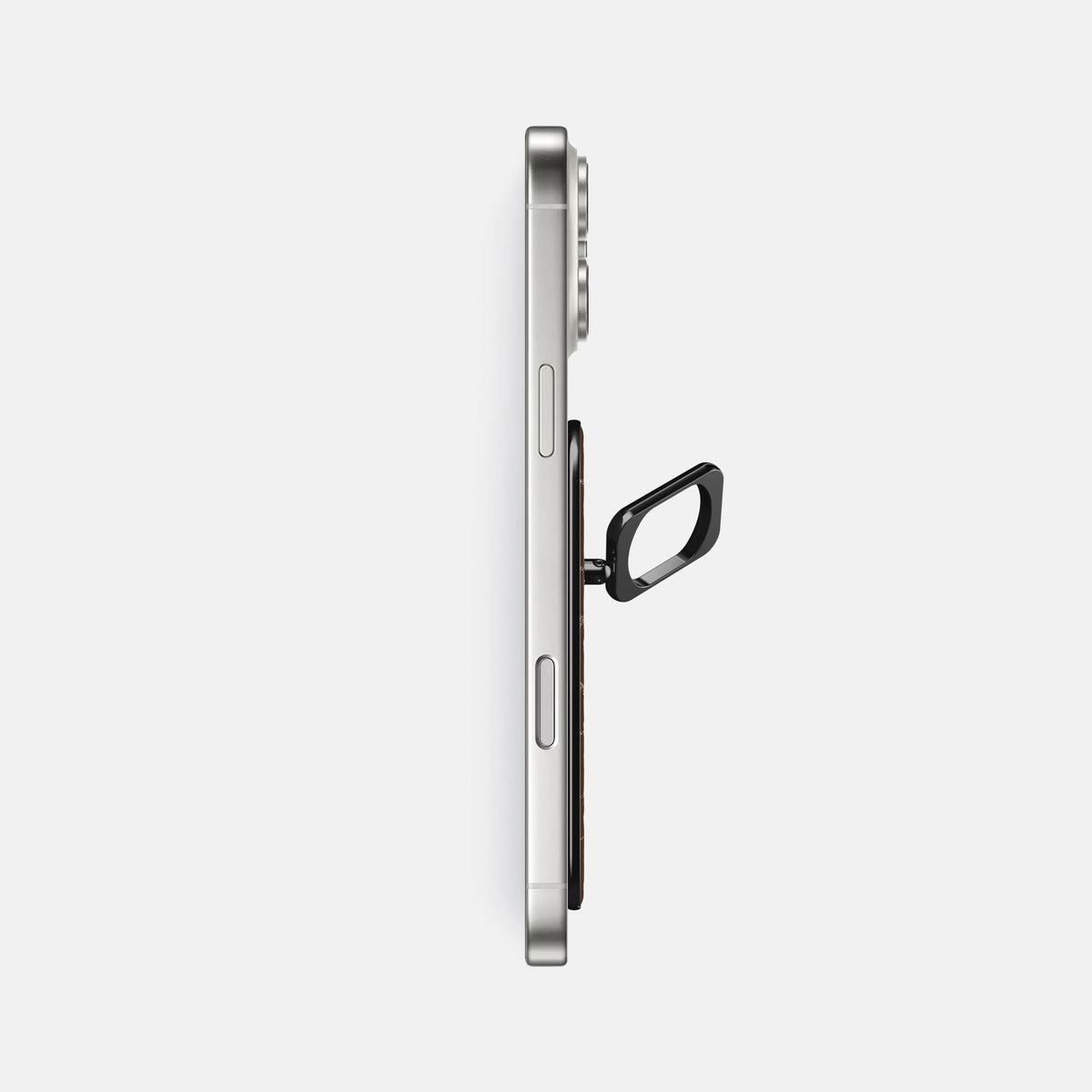 MagSafe Ring For iPhone 18 Pro Max In Shiny Alligator -3 | Brown-Black