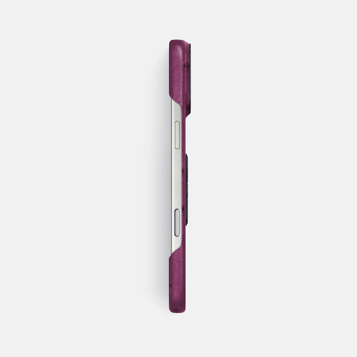 Classic Case With Carbon Skull For iPhone 17 Pro Max In Ostrich -3 | Purple-Black