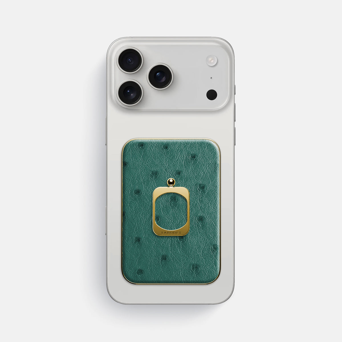 MagSafe Ring For iPhone 17 Pro Max In Ostrich -2 | Forest-Green-Gold