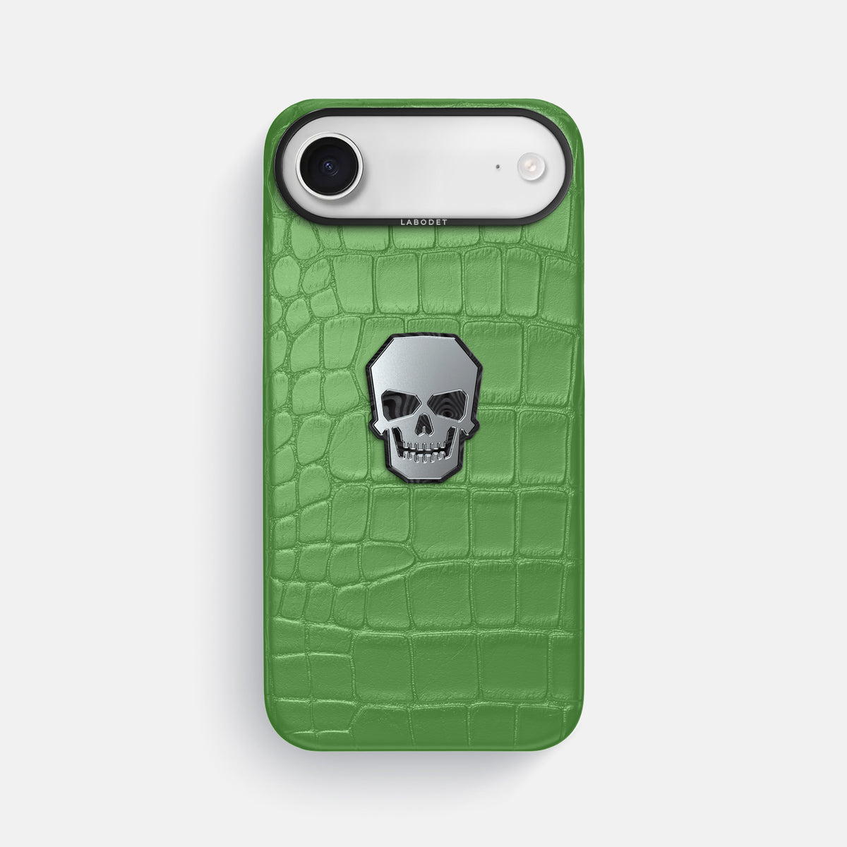 Classic Case With Titanium Skull For iPhone 17 Air In Alligator -1 | Apple-Green-Black