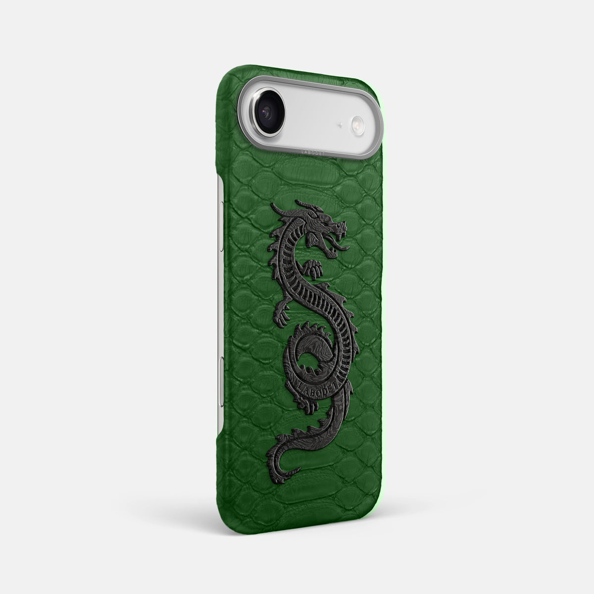 Classic Case With Carbon Dragon For iPhone 17 Air In Python -2 | Green-Steel