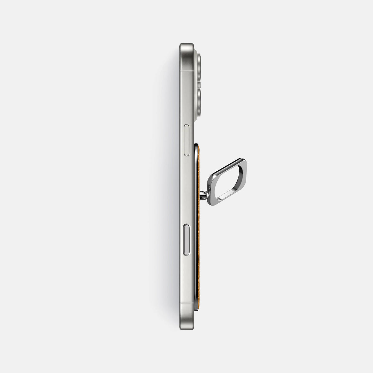 MagSafe Ring For iPhone 18 Pro Max In Ostrich -3 | Chestnut-Steel