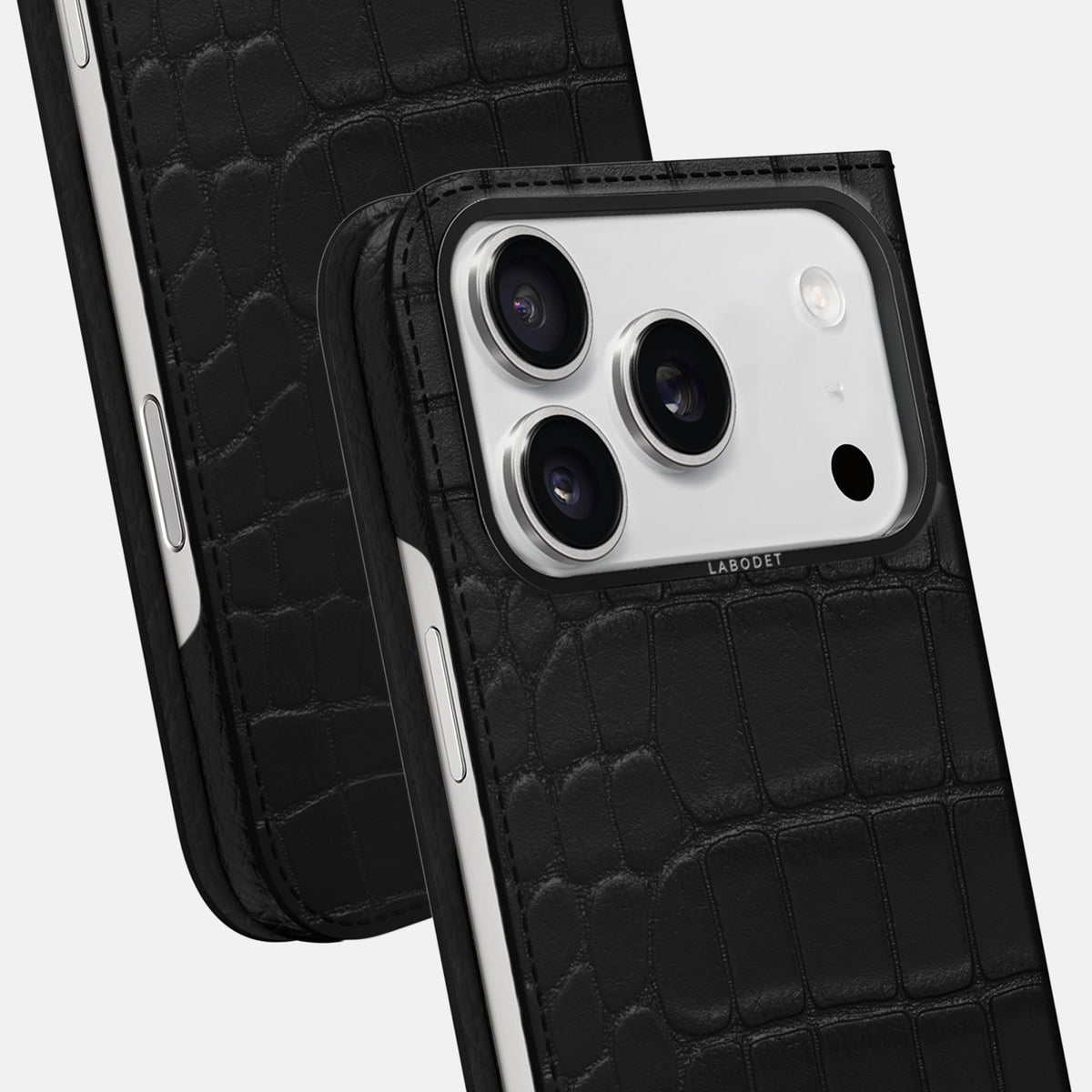 Folio Case For iPhone 18 Pro Max In Alligator -5 | Black-Black