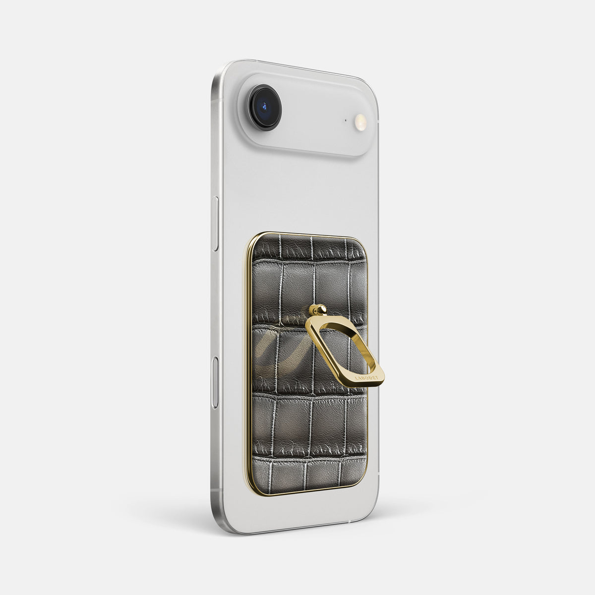 MagSafe Ring For iPhone 17 Air In Patina Alligator -1 | Grey-Gold