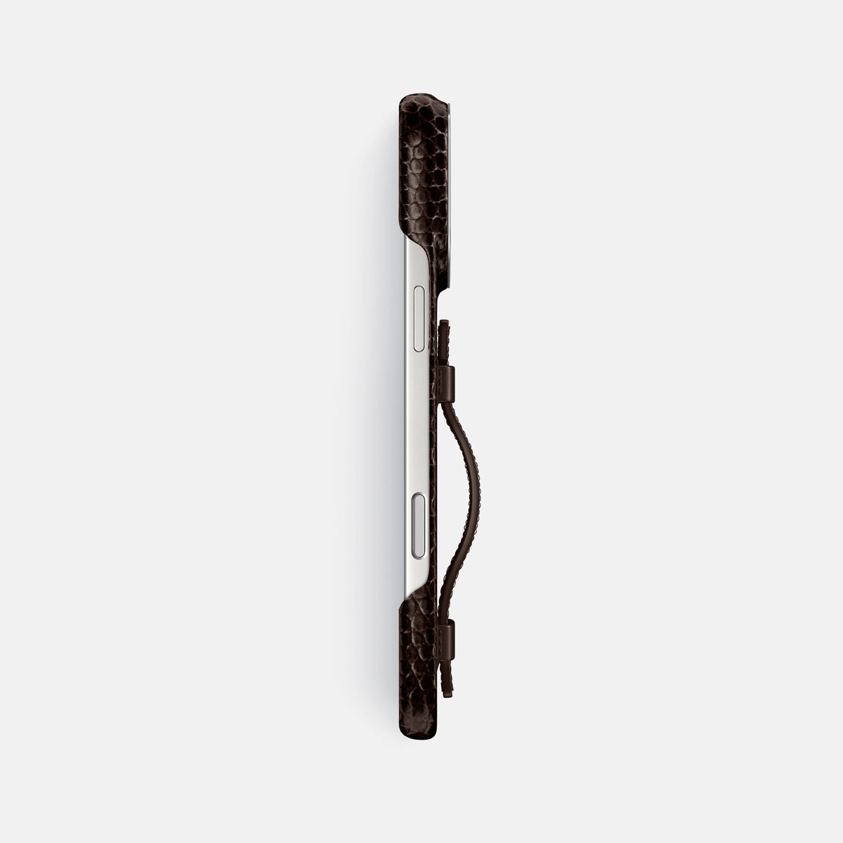 Handle Case For iPhone 17 Pro Max In Lizard -3 | Brown-Steel
