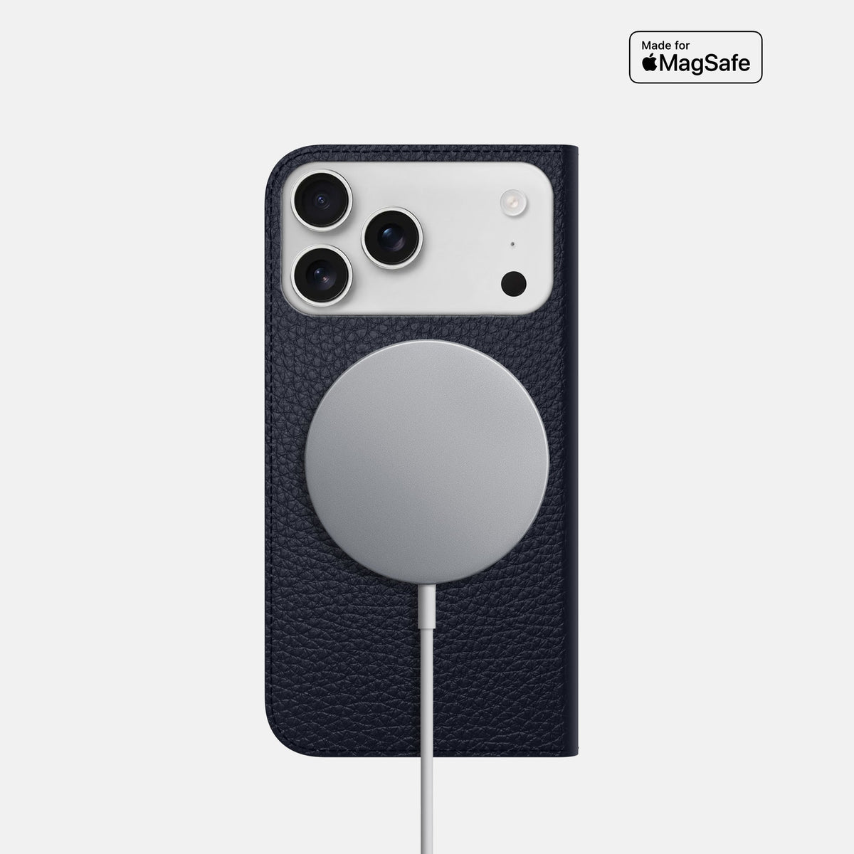 Folio Slim Case For iPhone 18 Pro In Calf -3 | Marine