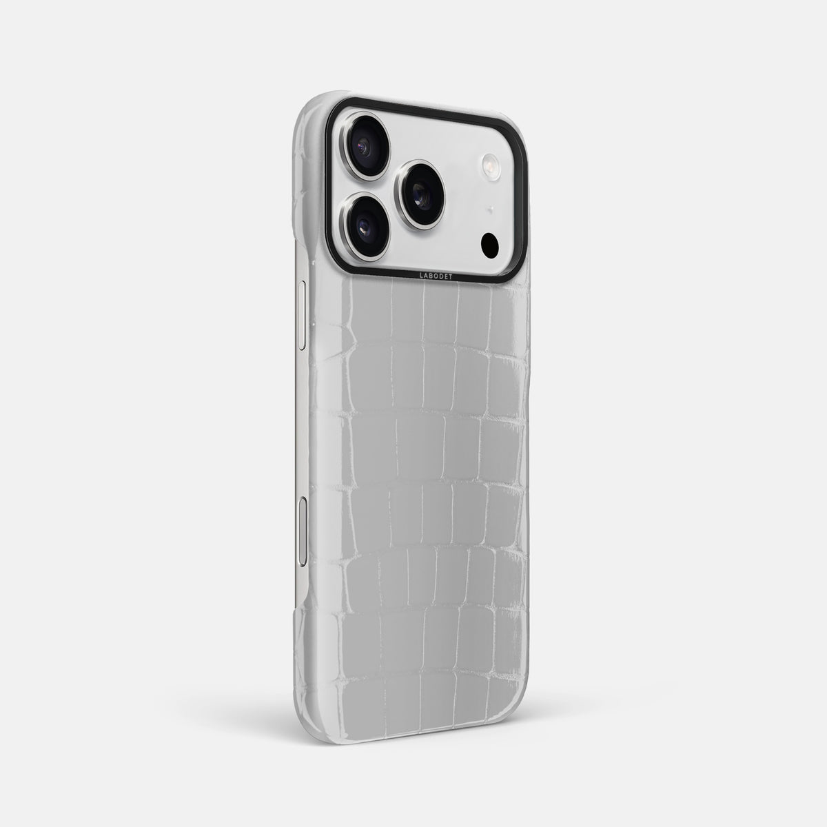 Classic Case For iPhone 17 Pro Max In Shiny Alligator -2 | White-Black