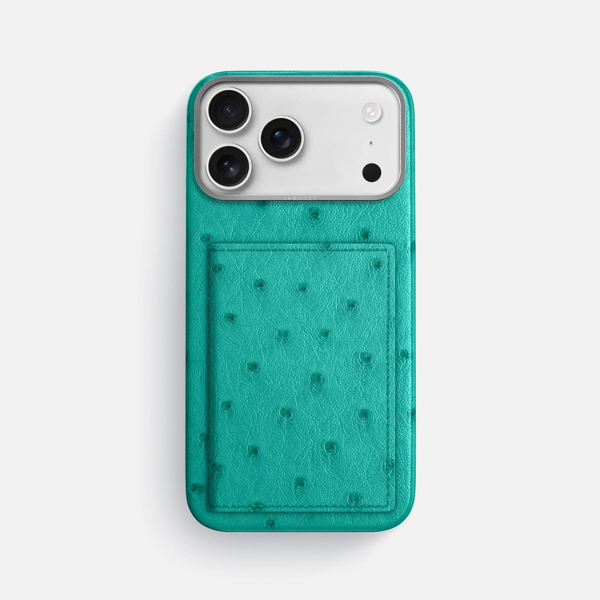 Bi-Fold Case For iPhone 18 Pro Max In Ostrich -1 | Turquoise-Steel