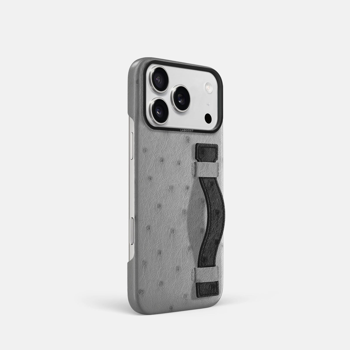 Handle Case Coloré For iPhone 18 Pro In Ostrich -2 | Silver-Black