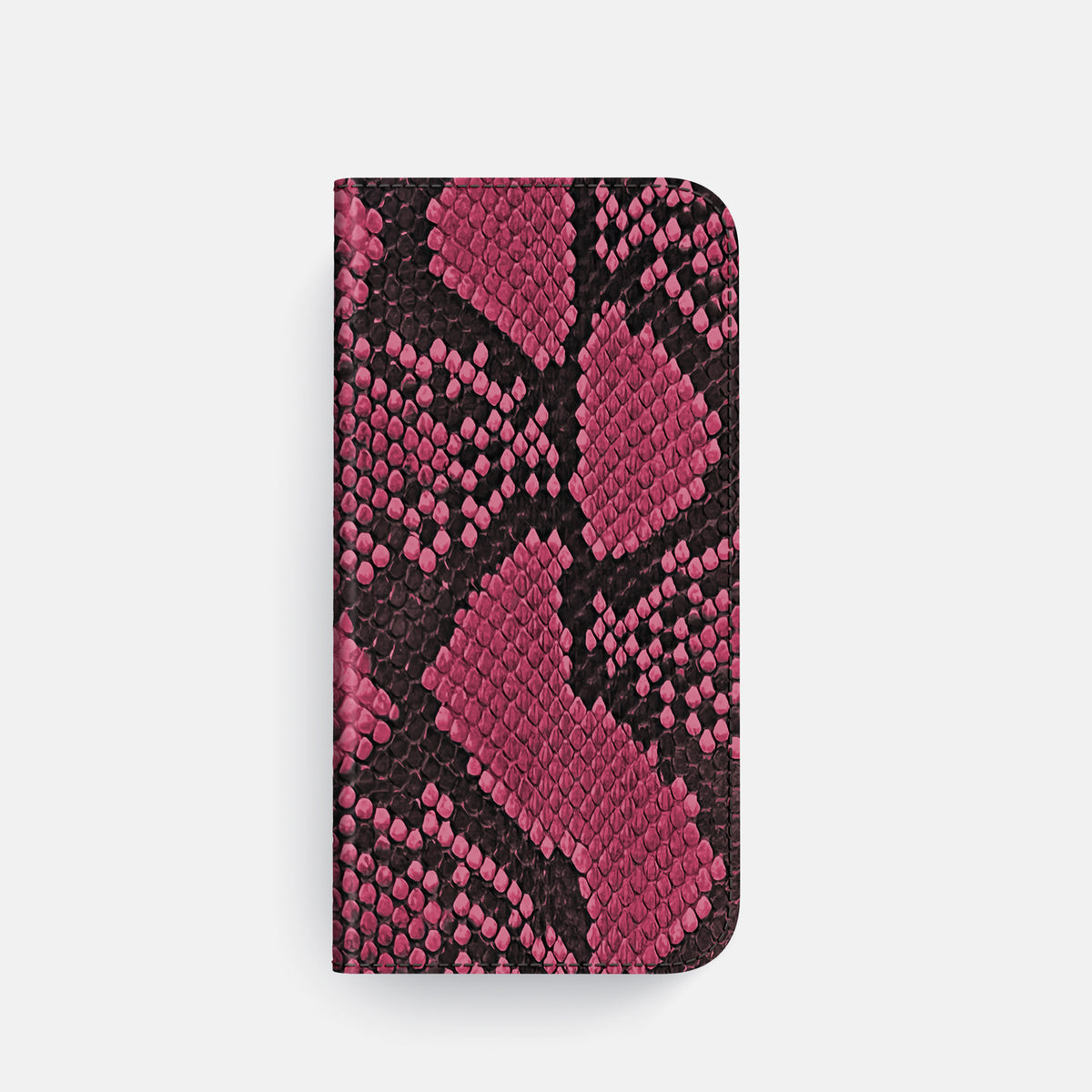 Folio Case For iPhone 17 Pro In Deluxe Python -4 | Burgundy-Black