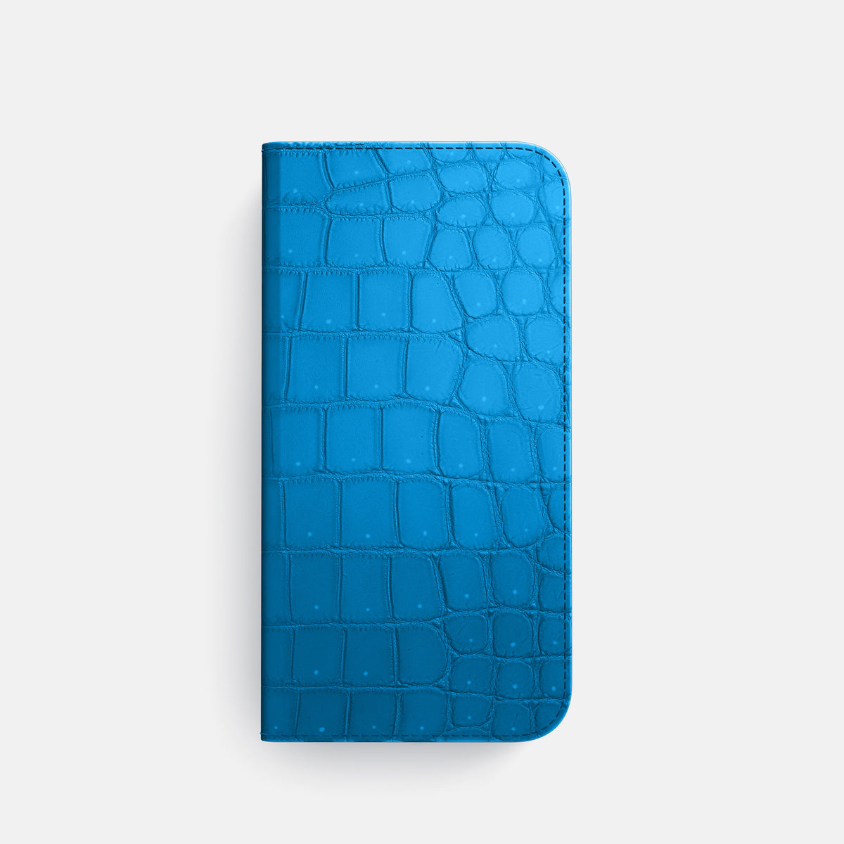 Folio Case For iPhone 17 Pro In Porosus Crocodile -4 | Blue-Lagoon-Black