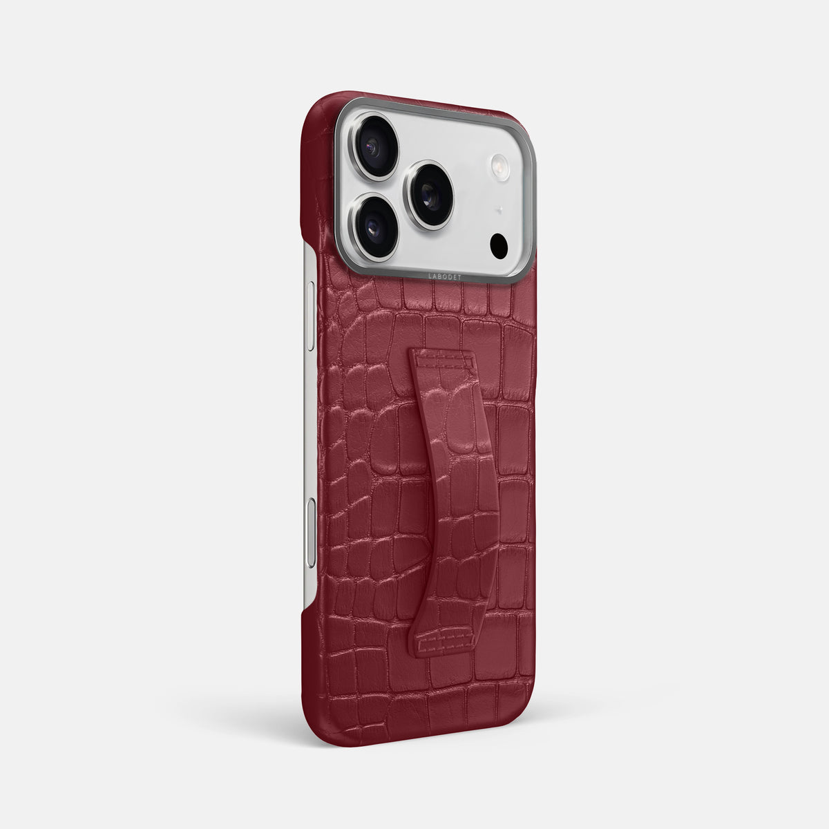 Finger Case For iPhone 17 Pro Max In Alligator -2 | Burgundy-Steel