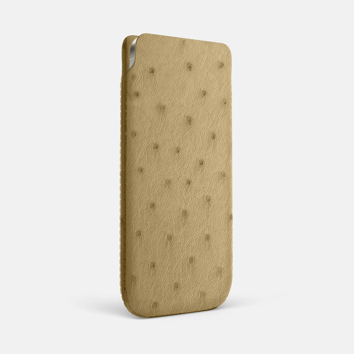 Pouch Case For iPhone 18 Pro Max In Ostrich -2 | Desert-Sand