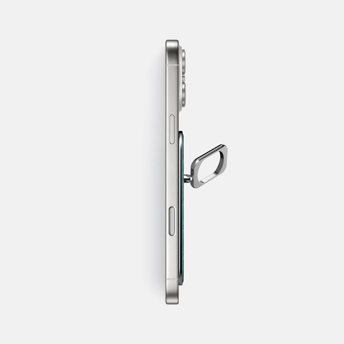 MagSafe Ring For iPhone 17 Pro Max In Porosus Crocodile -3 | Celadon-Steel