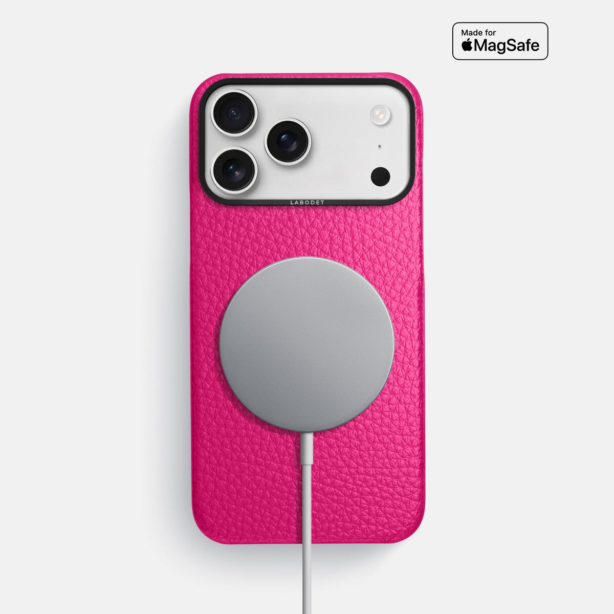 Classic Case For iPhone 18 Pro Max In Calf -5 | Magenta-Black