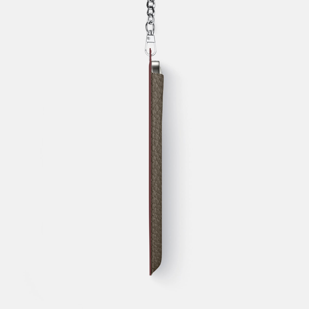 Crossbody Bag For iPhone 18 Pro Max In Calf -4 | Taupe-Steel