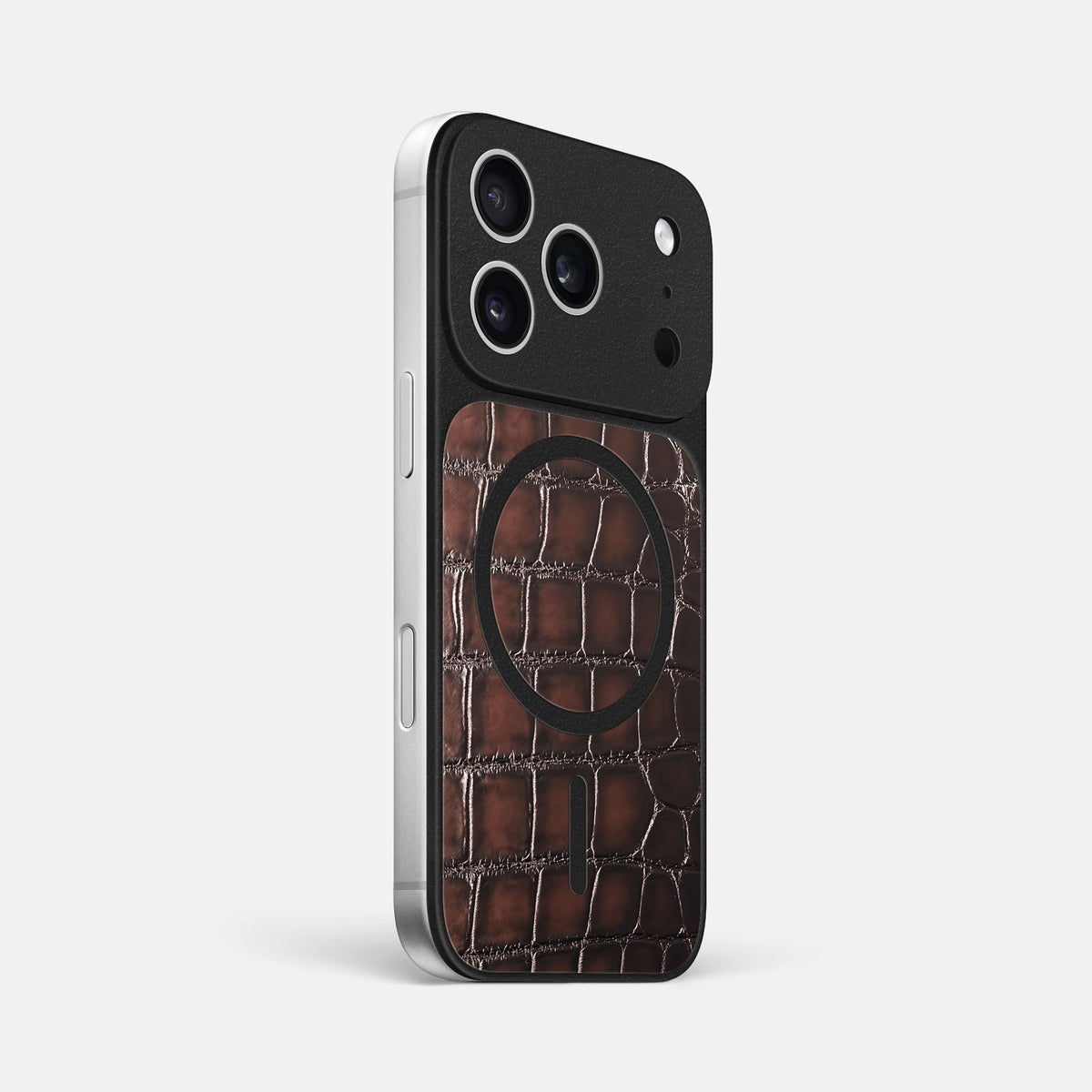MagSafe Mask For iPhone 18 Pro Max In Patina Alligator -2 | Havana-Brown