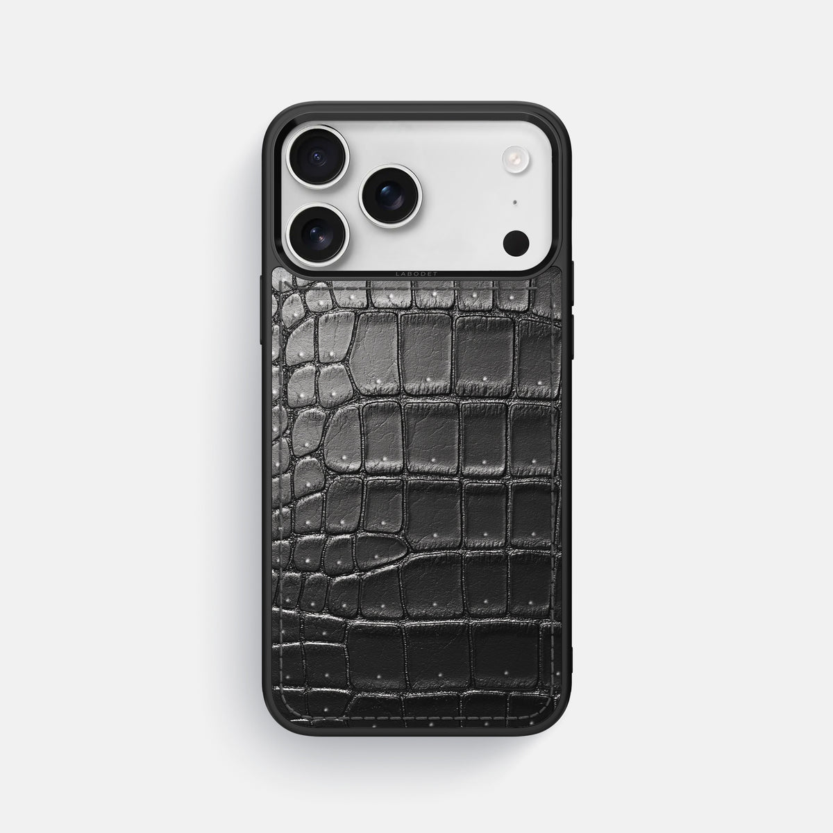 Sport Case For iPhone 17 Pro Max In Porosus Crocodile -1 | Shiny-Black