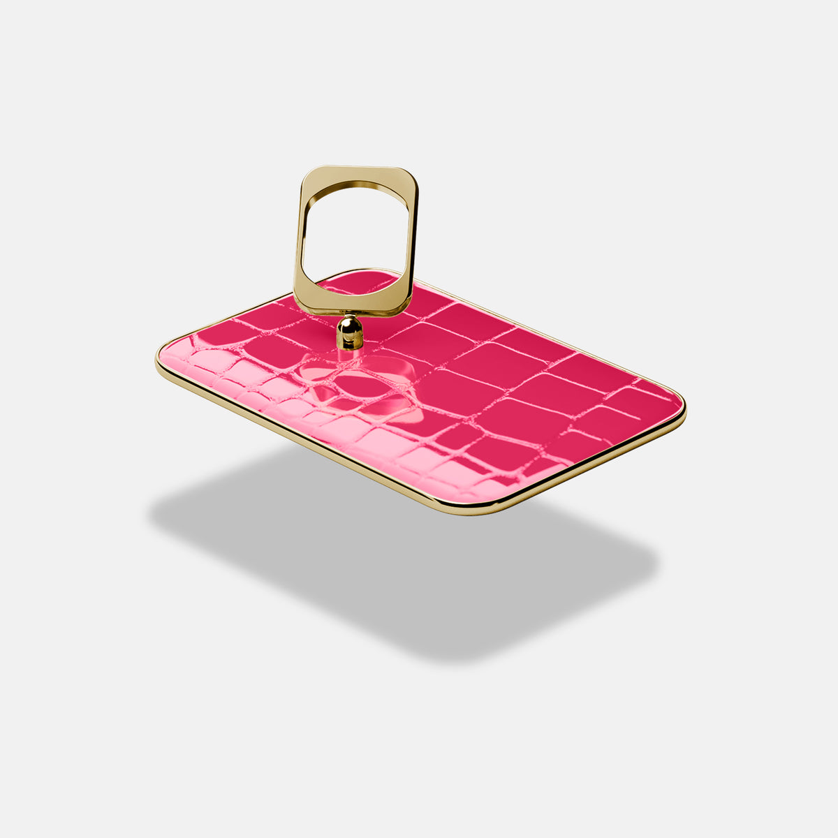 MagSafe Ring For iPhone 17 Air In Shiny Alligator -4 | Pink-Panther-Gold
