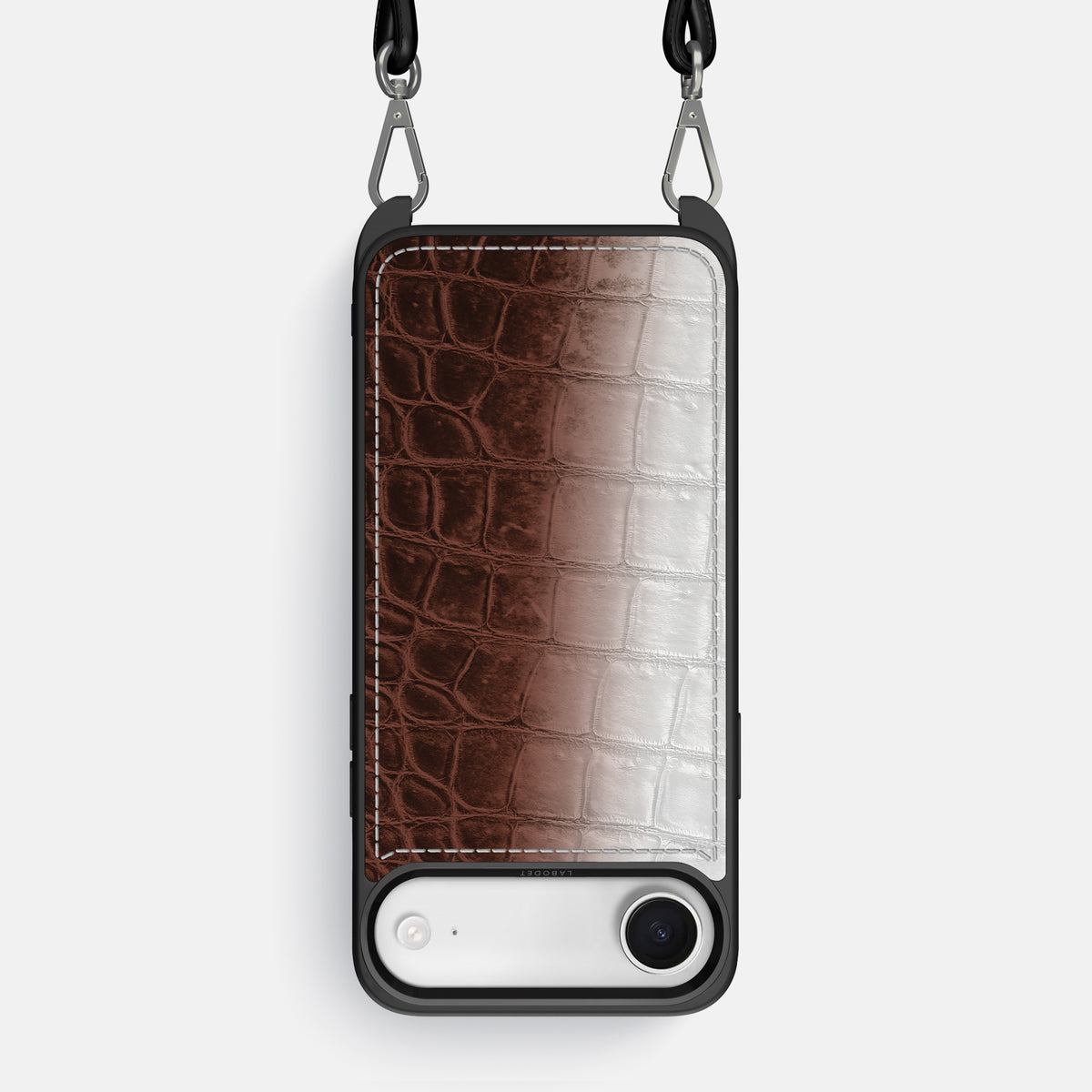 Crossbody Sport Case For iPhone 17 Air In Himalayan Crocodile -1 | Dark-Brown