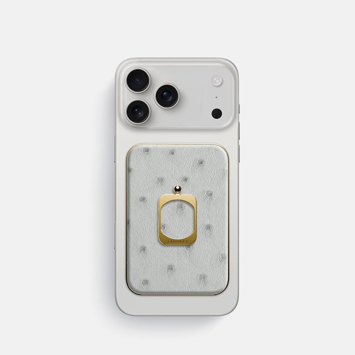 MagSafe Ring For iPhone 18 Pro In Ostrich -2 | White-Gold