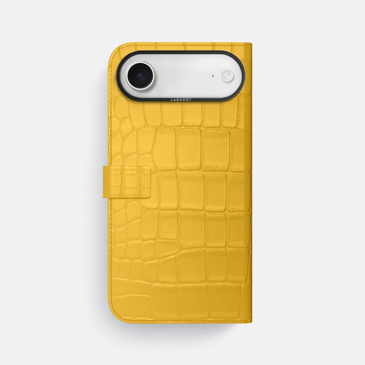 Folio Case with Clasp For iPhone 17 Air In Alligator -3 | Yellow-Black