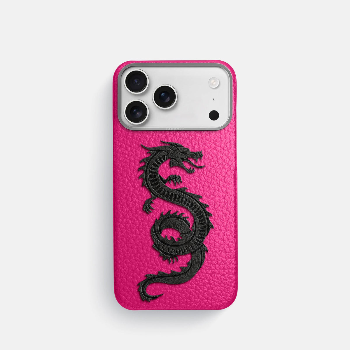 Classic Case With Carbon Dragon For iPhone 18 Pro In Calf -1 | Magenta-Steel