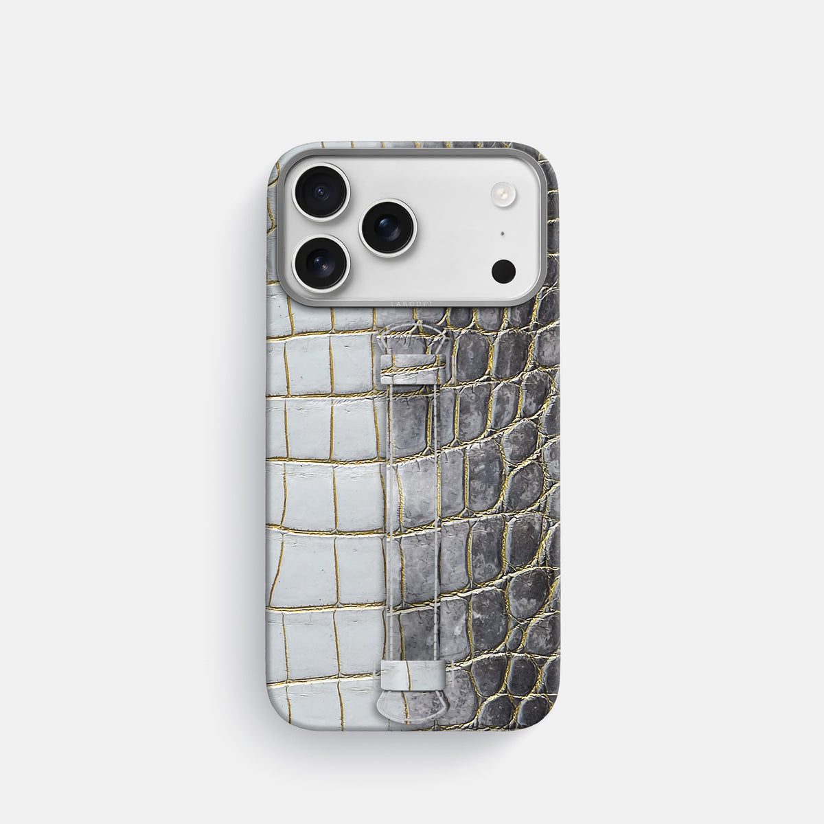 Center Handle For iPhone 17 Pro In Himalayan Crocodile -2 | Gold-Steel