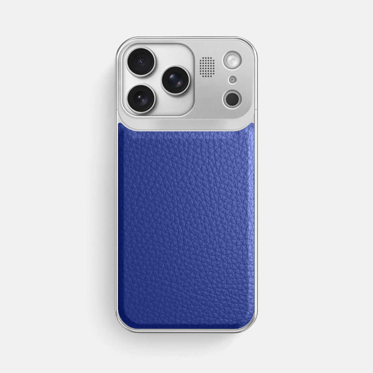 Metal Case For iPhone 17 Pro Max In Calf -1 | Royal-Blue-Steel