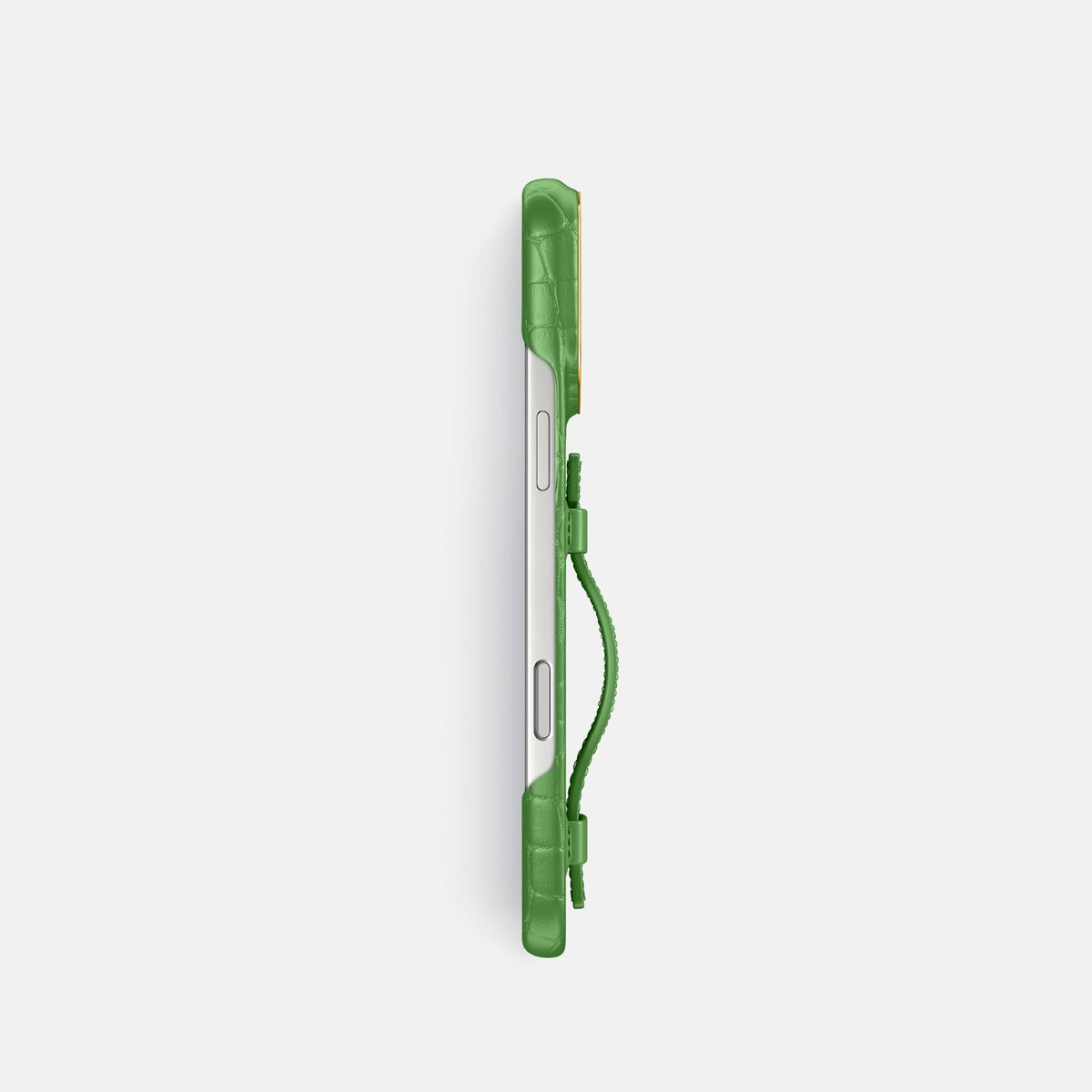 Handle Case For iPhone 18 Pro In Alligator -3 | Apple-Green-Gold