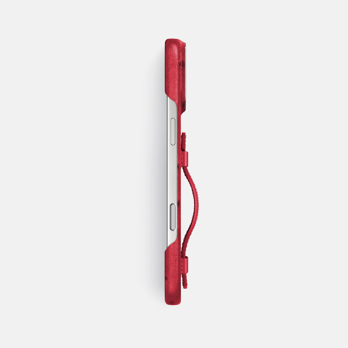 Handle Case For iPhone 17 Pro Max In Ostrich -3 | Red-Steel
